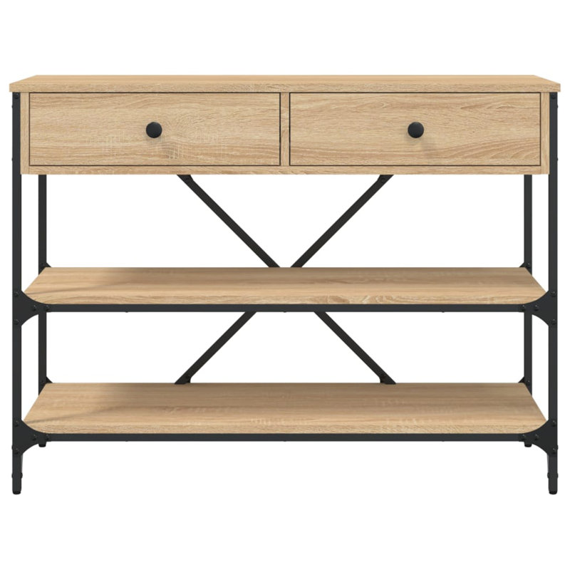 Regnier Console Table, 75cm L x 34.5cm W x 75cm H, Sonoma Oak
