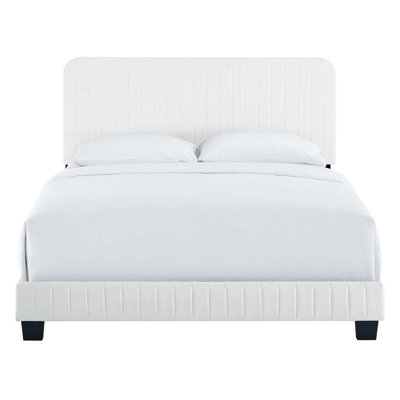 Celine Channel Tufted Performance Velvet Bed