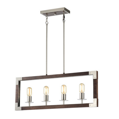 Lustre rectangulaire à 4 lumières Lafontaine