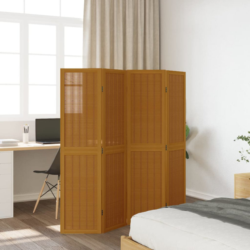 Onah Solid Wood Accent Room Divider, 160cm H x 145cm W