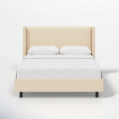 Hanson Upholstered Wingback Platform Bed