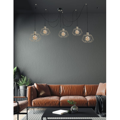 Bolanos 5 - Light Gold Geometric Pendant