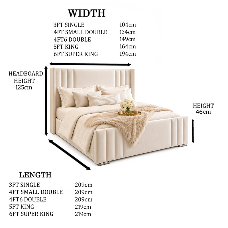 Bed, Beige, Super King (6')