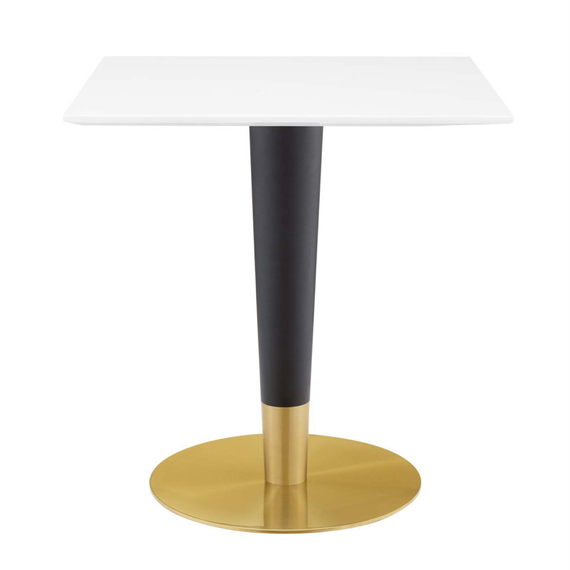 Table de salle à manger Zinque, Blanc, l 27,5 po x L 27,5 po