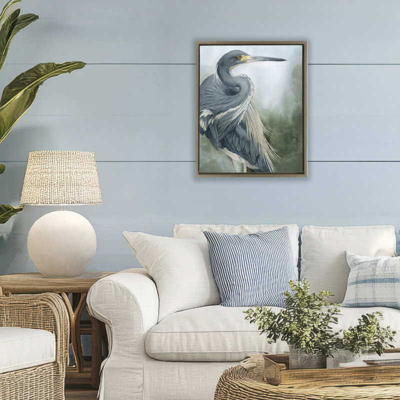 Cadre flottant Bayou King Bird, design par Grace Popp, H 21 po x l 17 po, Cadre flottant orme Montalcino