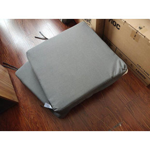 Outdoor Chair Cushion 21 x 20 x 2 Inch Waterproof & Color Fade Resistant High Back Patio Furniture Cushion Replacement with Removable Cover, Ties and Hidden Zipper for Outdoor Dining Chairs (Set of 2)