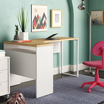 Gouge L-Shaped Stainless Steel Computer Desk