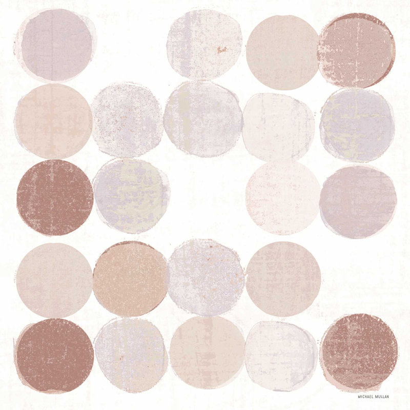 Dots II Square I Blush, H 20 po x l 20 po x P 1,25 po