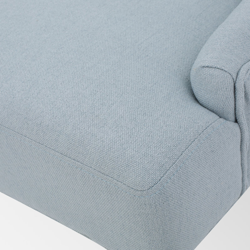 Chaises de salle à manger rembourrées Modern, Mélange de polyester ciel clair, 4