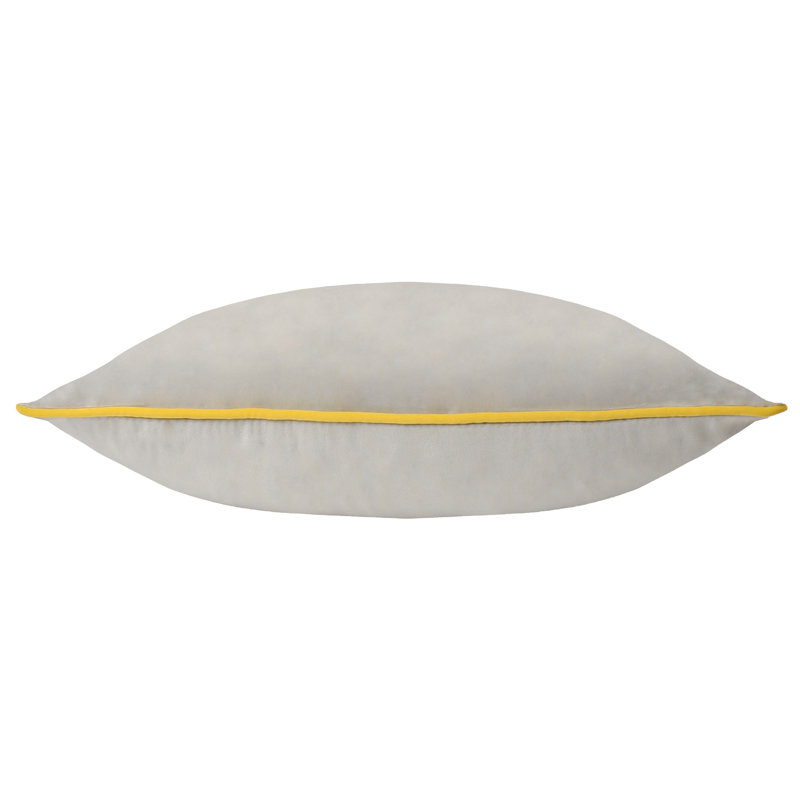 Meridian Square Cushion, White/Grey, Square 45cm, Pillow Cover Only - No Insert