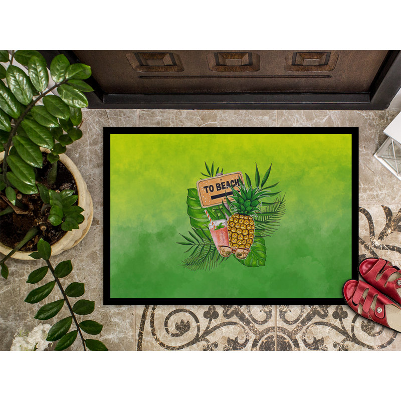 Santiago Non-Slip Outdoor Doormat, 0.25" H x 27" W x 18" D