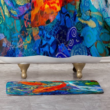 Tapis pour salle de bain koi nelson