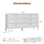 Commode 6 tiroirs, l 55,1 po-1438467336