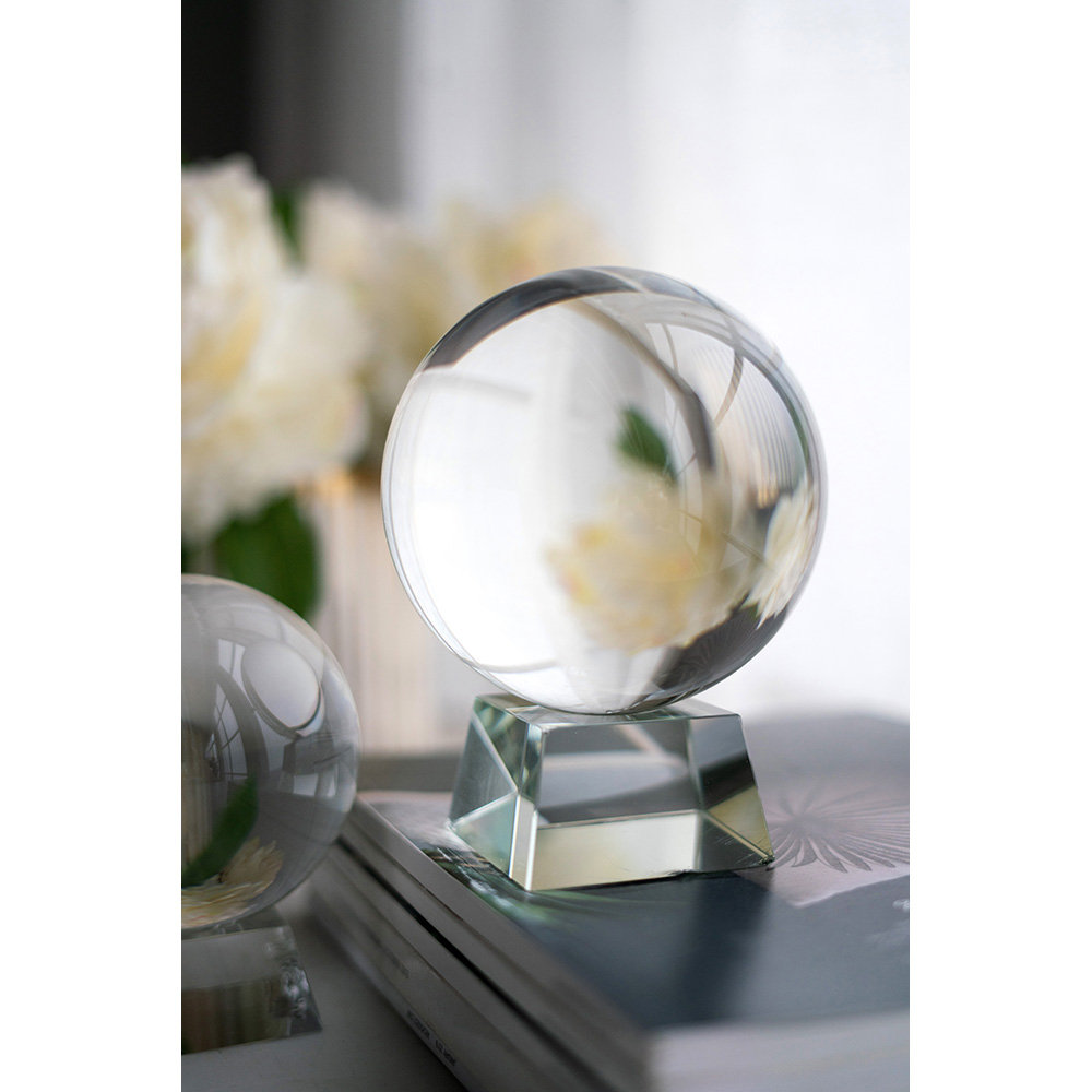 Bazyli Table Glass Sphere Sculpture Wade Logan® 