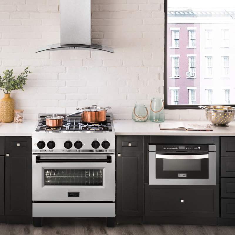 ZLINE Autograph 30" Legacy Dual Fuel Range w/ 4 Burners, Matte Black