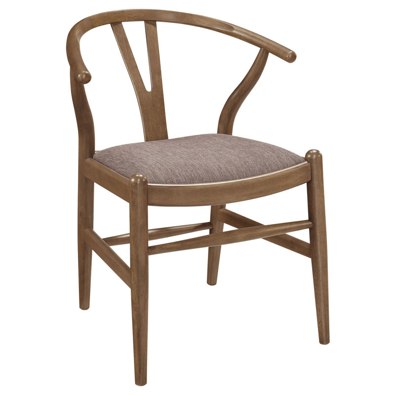 Kather Fabric Side Chair, Brown, Walnut