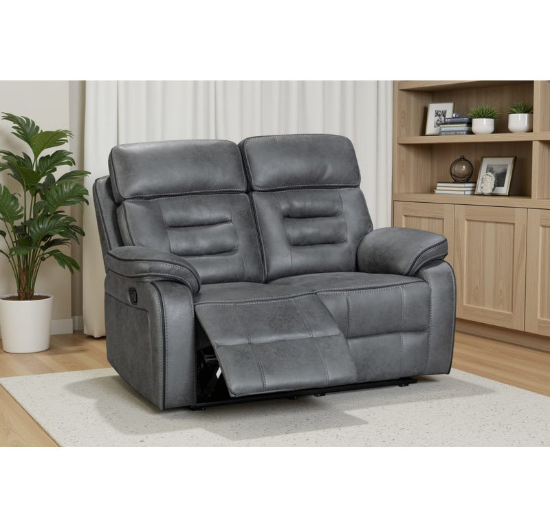 Bittany 3 Seater Faux Leather Electric Reclining Sofa, 2, Manual - Handle / Lever