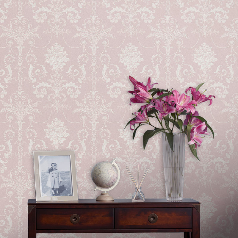 Laura Ashley Josette Wallpaper Roll, Amethyst