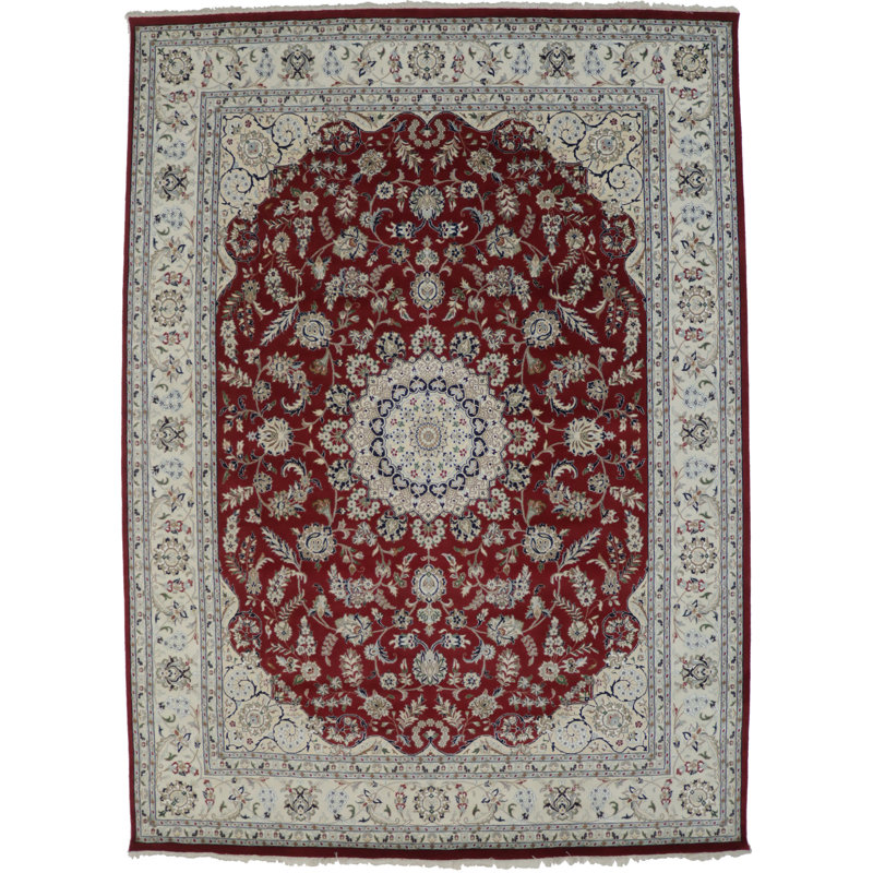 Tapis rouge Indo Nain 9 pi x 12 pi Wine