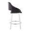 Ensemble de tabouret de bar contemporain pivotant avec revêtement en similicuir