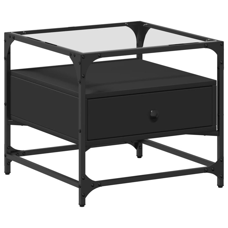 Alham Coffee Table with Storage, Black