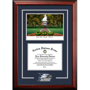 NCAA Georgia Southern Eagles Spirit Graduate Diploma with Campus Images Lithograph Frame