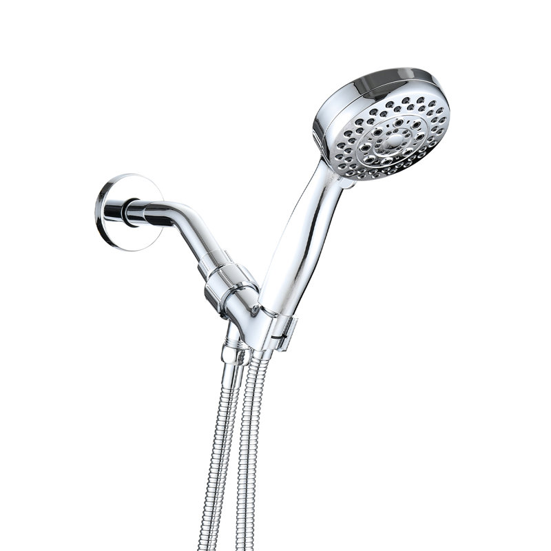Handheld Shower Head With 5 Spray Modes, High , Abs Made Adjustable Settings, ,, Chrome