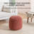 Sfera 17" Terracotta Upholstered Pouf Ottoman-755483269
