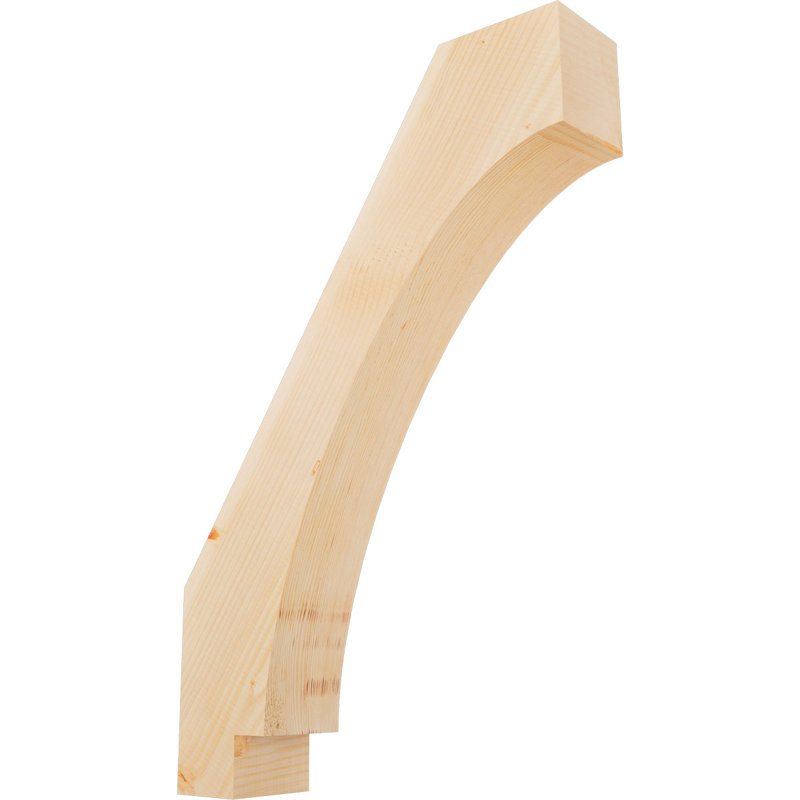 Attelle de genou lisse Imperial, l 5 5 po x P 24 po x H 36 po, sapin Douglas, Sapin de Douglas, Lisse