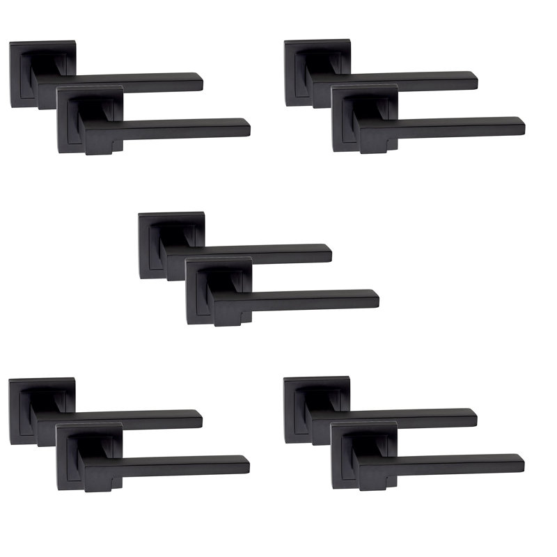  5 Pairs Rose Zeta Design Door Handle
