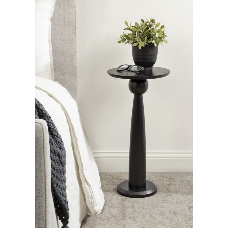 Callery Susanne Drum End Table, Black