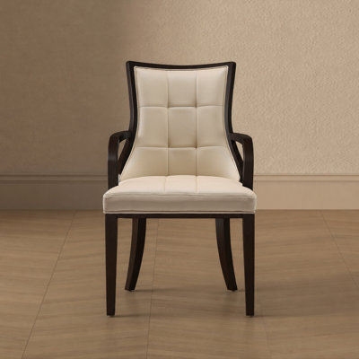 Chaise rembourrée en cuir de hêtre Fifth Avenue