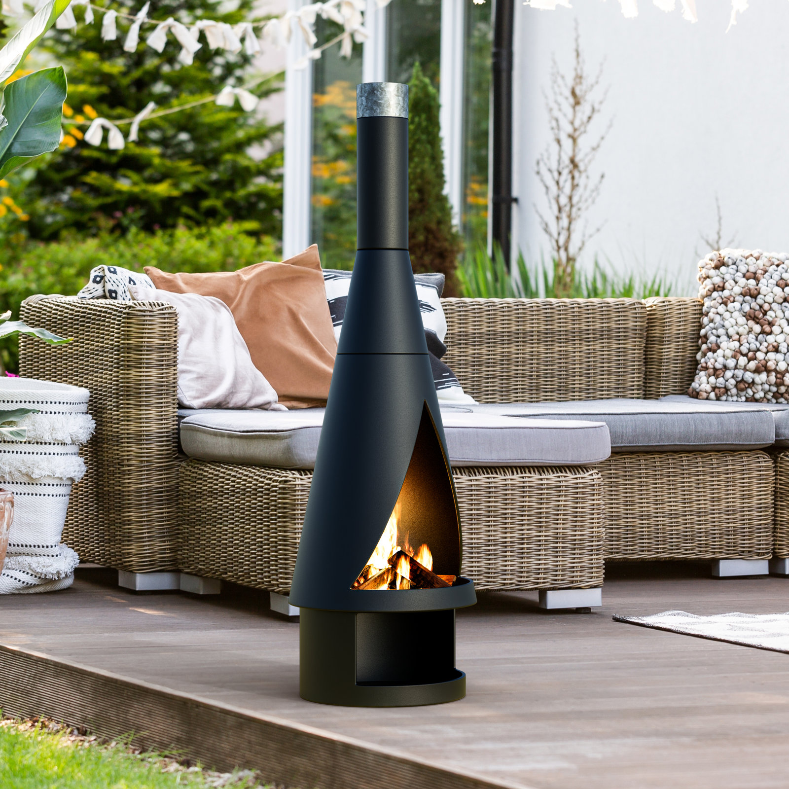 Allarna Wood Burning Outdoor Fireplace