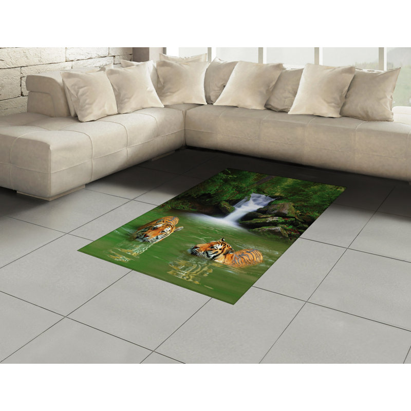 Hanningt Animal Print Hand Woven Area Rug, Rectangle 120 x 180cm