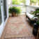 Machine Washable Indoor/Outdoor Xhevrie Terracotta Rug