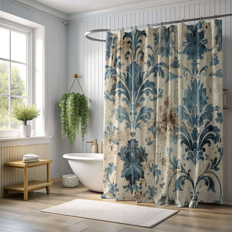 Rideau de douche Nostalgic Mosaic - Premium, H 74 po x l 71 po
