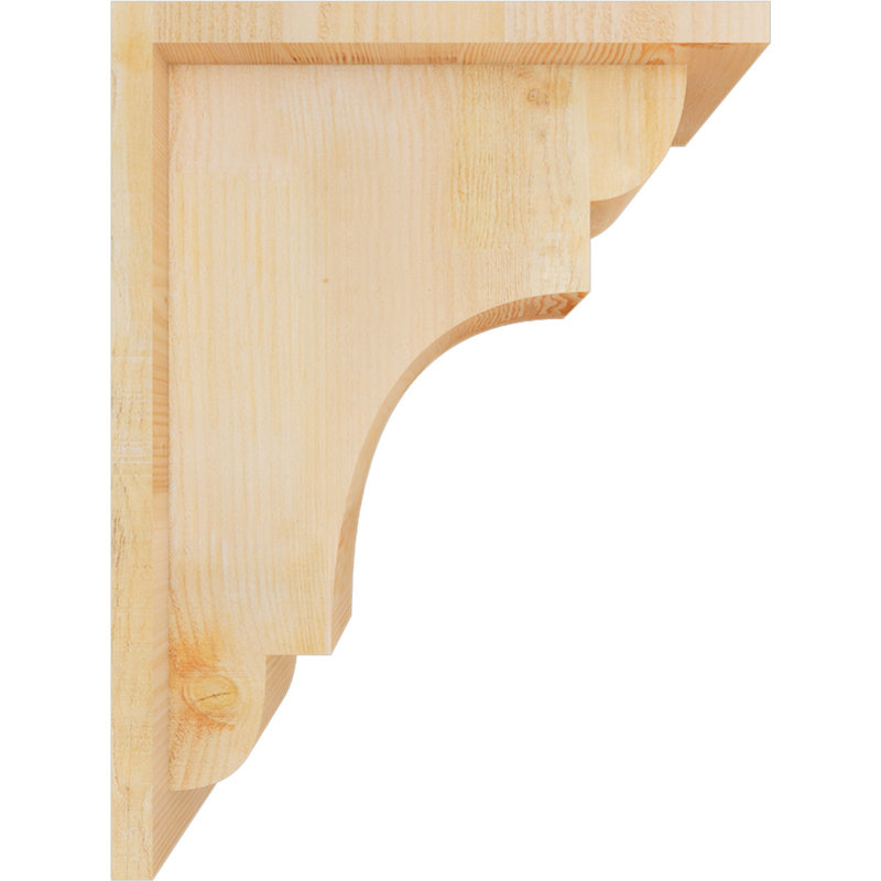 New Brighton Corbel avec plaque arrière, H 16 po x l 6 po x P 12 po, Sapin de Douglas, Sciage brut