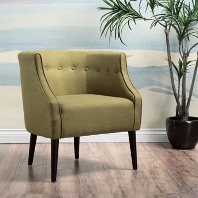 Élégant fauteuil club avec capitonnage sophistiqué, H 30,58 po x l 28,96 po, 27,51 po