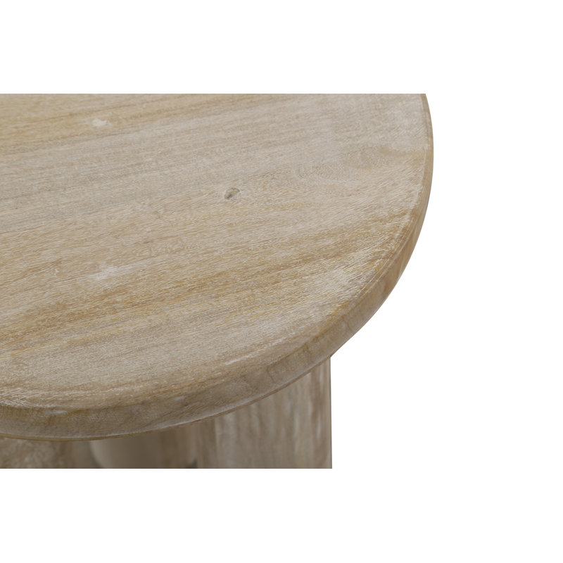 Khatuna Solid Wood End Table, White