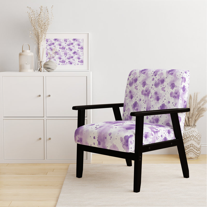 Chaise rembourrée Modern, Accoudoirs carrés noirs
