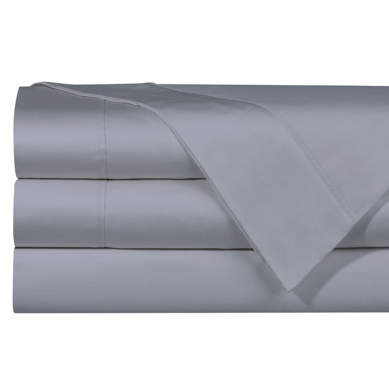  Ensemble de draps 100% coton à densité de tissage de 525 fils, Très grand, Beige