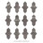 Istanbul Shield 2-3/8 In. X 8-1/4 In. Porcelain Floor And Wall Tile-105704444