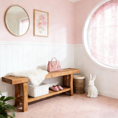 Siège de salle à manger, banc de vestibule, banc de lit en bois massif brun à double fonction avec rangement pour chaussures, largeur de 13,56 po, assemblage en 20 minutes pour la chambre à coucher, 18,01 lb, hauteur 17,33, simple