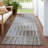 Machine Washable Indoor/Outdoor Huseby ACN2271 Stripes Rug-1705545355