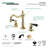 Kingston Brass Duchess Two-Handle 3-Hole Deck Mount Widespread Bathroom Faucet with Brass Pop-Up Drain-12624436