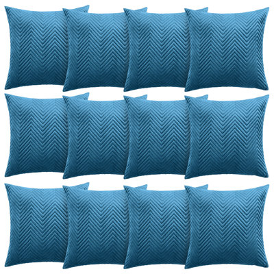 Aspire Homeware Embossed Square Velvet Cushion Cover