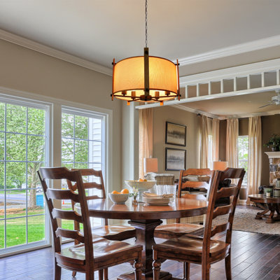 Anniemae 5 - Light Farmhouse Drum Chandelier