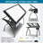 Glass Top Metal Base Drafting Table