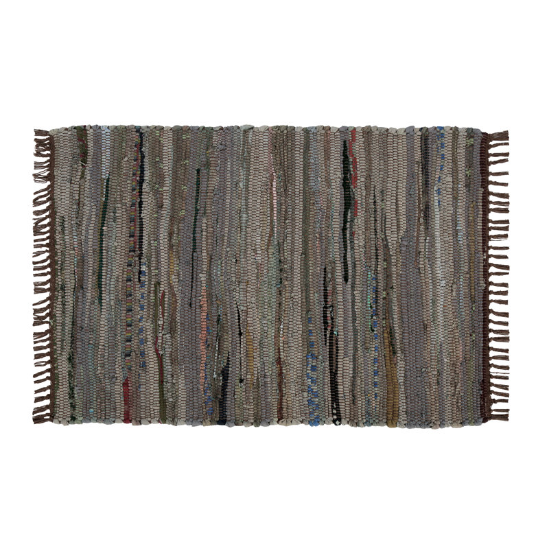 Handcrafted Vibrant Cotton Rug 24X36" – Washable, Reversible, With Tassels For Any Room - 24''X36''