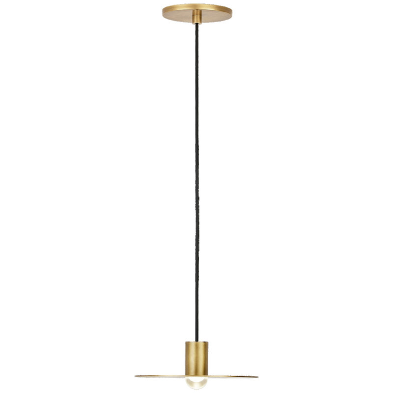 Eaves 1 - Light LED Pendant, Natural Brass